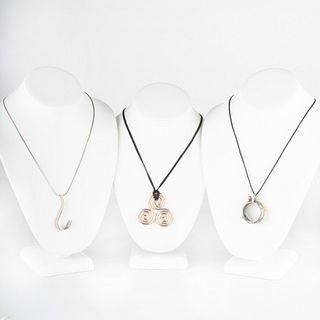 Group of Three MIscellaneous Pendant Necklaces