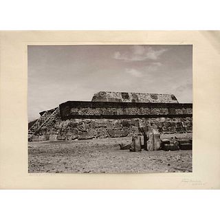 HUGO BREHME, Ruinas de Xochicalco, Signed México, D. F., Silver / gelatin, 10.2 x 13.1" (26 x 33.5 cm)