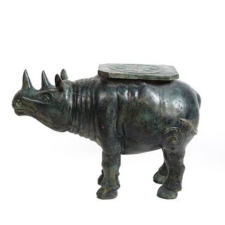 Modern Metal Rhino Garden Seat
