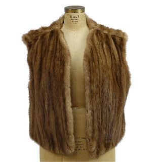 Vintage Ladies Brown Mink Fur Vest