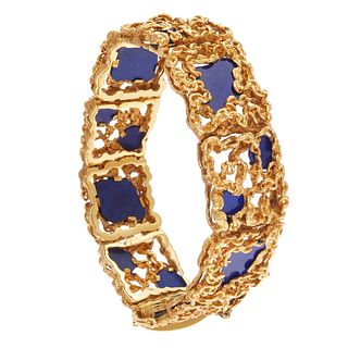 Lapis Lazuli, 18k Yellow Gold Bracelet