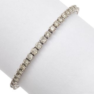 Diamond, 14k White Gold Tennis Bracelet