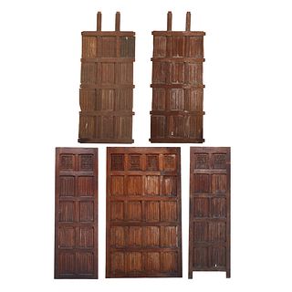 Spanish Gothic Carved Oak Panels
