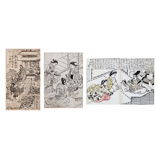 Ten Japanese Woodblock Prints 