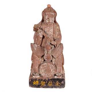 Sandstone Daoist Figure, 19th Century