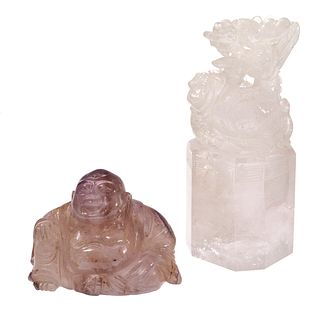 Two Rock Crystal Carvings, 20th Century