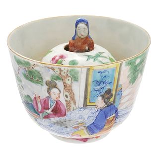 Famille Rose Wine Serving Cup, 19th Century