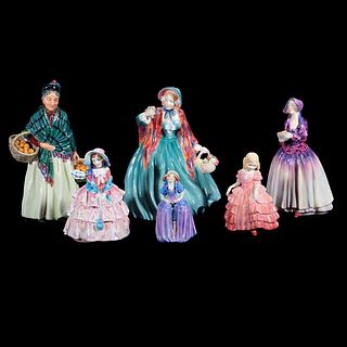 A grouping of six Royal Doulton figurines