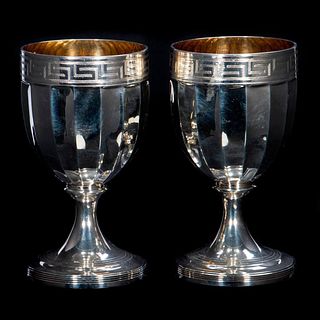 Georgian hallmark silver goblets