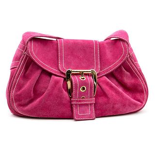 Celine pink suede shoulder bag