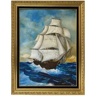 Artist Unknown Ship Painting.