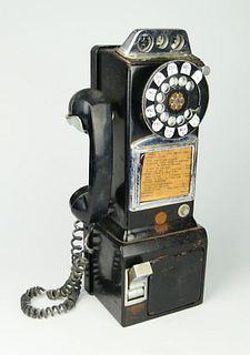 MID CENTURY BELL SYSTEMS ROTARY PAY PHONE