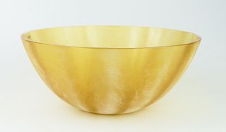 LARGE BARBINI AMBER SECTIONAL BOWL FOR OGETTI