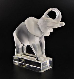 LALIQUE FRENCH CRYSTAL ELEPHANT FIGURE
