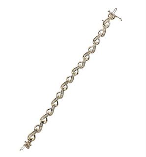 14K Gold Diamond Link Bracelet