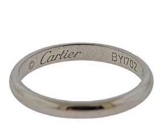 Cartier Platinum Band Ring Size 49