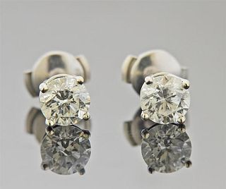 14K Gold Diamond 1.50ctw Stud Earrings