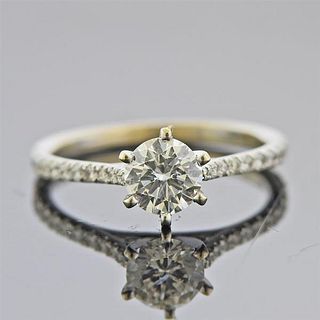 14K Gold EGL Diamond Wedding Engagement Ring