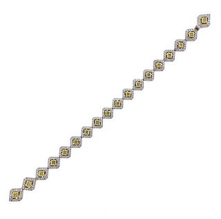 Beaudry Platinum 18K Gold Diamond Bracelet