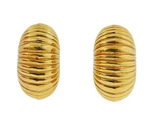 Cartier 18k Gold Half Hoop Earrings