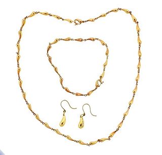 Tiffany &amp; Co Elsa Peretti 18k Gold Necklace Bracelet