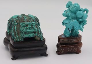 Turquoise Carving of a Crouching Beast.