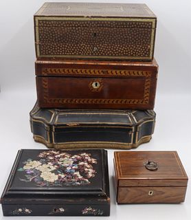 Grouping of Decorative Boxes.