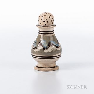 Cable and Slip-decorated Pearlware Pepper Pot
