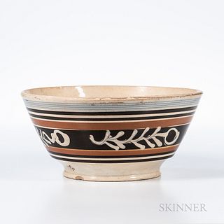Slip Branch-decorated Pearlware Bowl