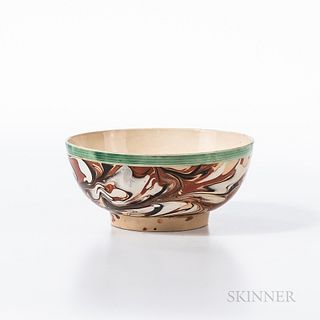 Marbled Slip-decorated Creamware Bowl