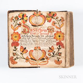 18th Century German Bible with Fraktur Frontispiece