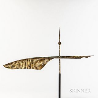 Gilded Sheet Copper Quill Pen Weathervane