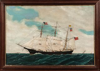 American School, Late 19th Century      Portrait of the Clipper Ship Transit