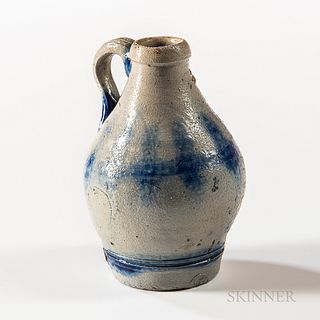 Small Cobalt-decorated Stoneware Jug