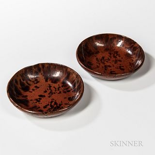 Two Manganese-decorated Redware Bowls