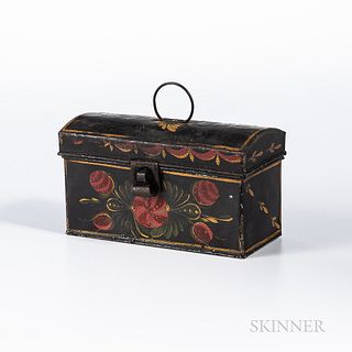 Small Painted Tin Document Box