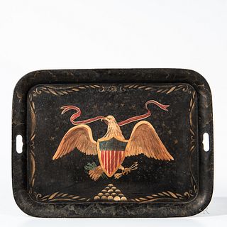 Eagle Painted Tin Serving Tray