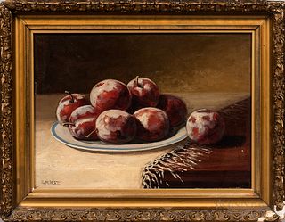American School, Late 19th Century      Still Life with Plums
