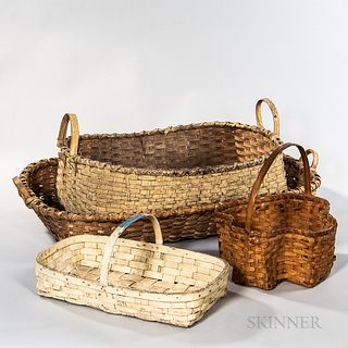 Four Splint Baskets
