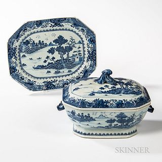 Nanking Export Porcelain Tureen and Undertray