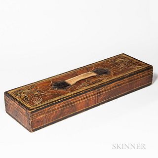 Paint-decorated Pine Instrument Box