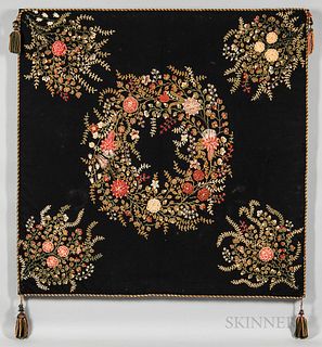 Large Floral Embroidered Panel