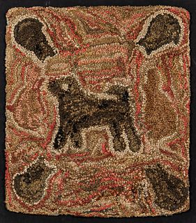 Dog and Cats Hooked Rug