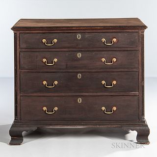Chippendale Walnut Carved Chest of Drawers