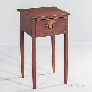 Federal Cherry Red-painted One-drawer Stand