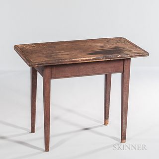 Red-painted Pine and Maple Table