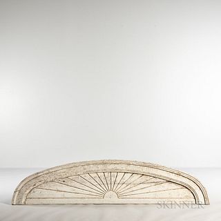 Large White-painted Architectural Fan