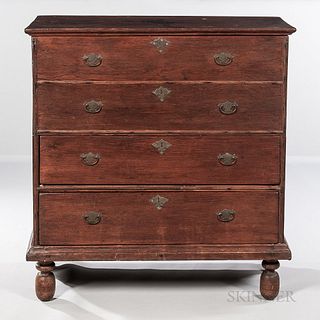 Pine Chest over Drawers