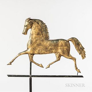 Molded Sheet Copper Trotting Horse Weathervane