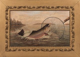 American School, Late 19th Century      Catching Trout